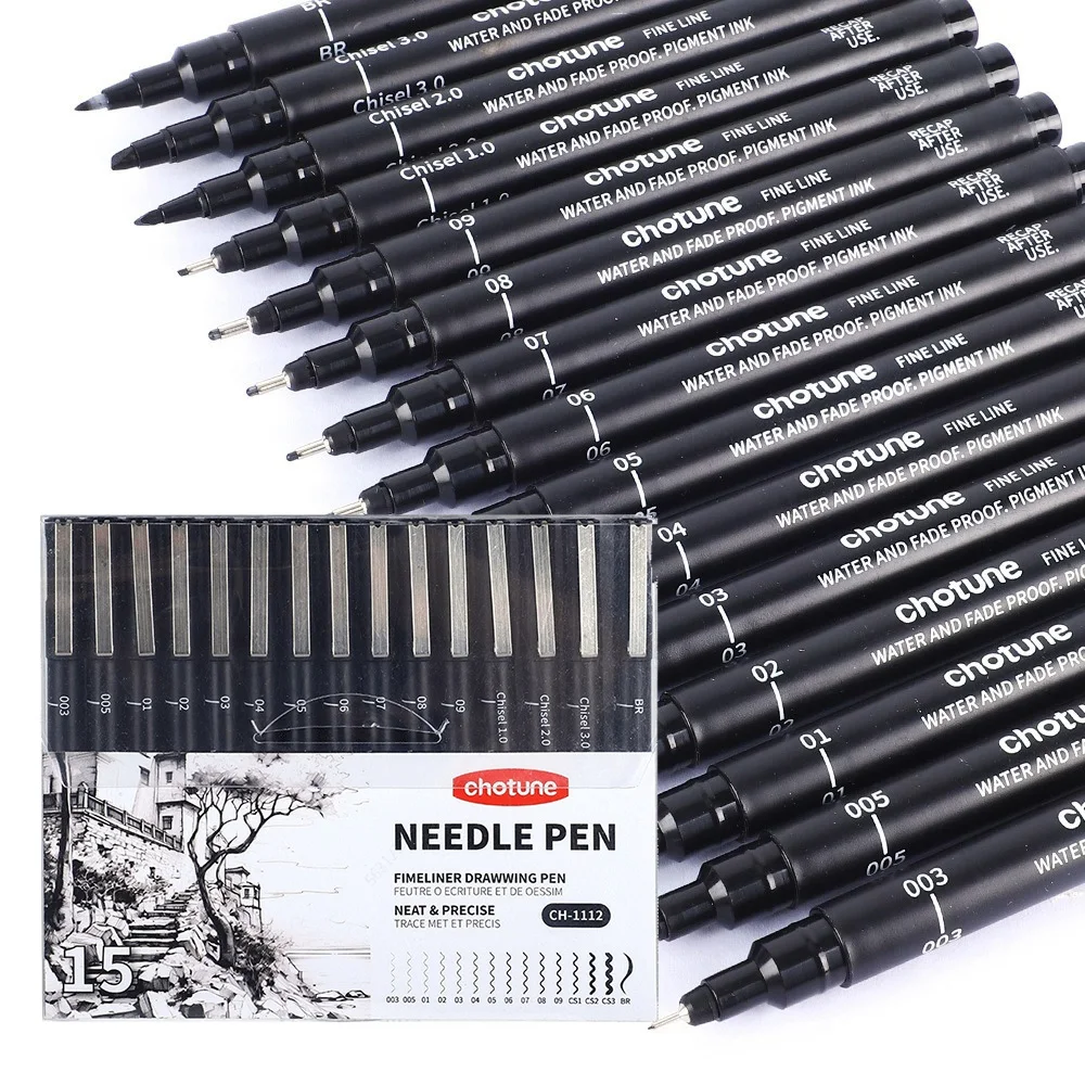 Black Micro Pens,15 Sizes,Wate - Correction Pen Fine recensie en prijs