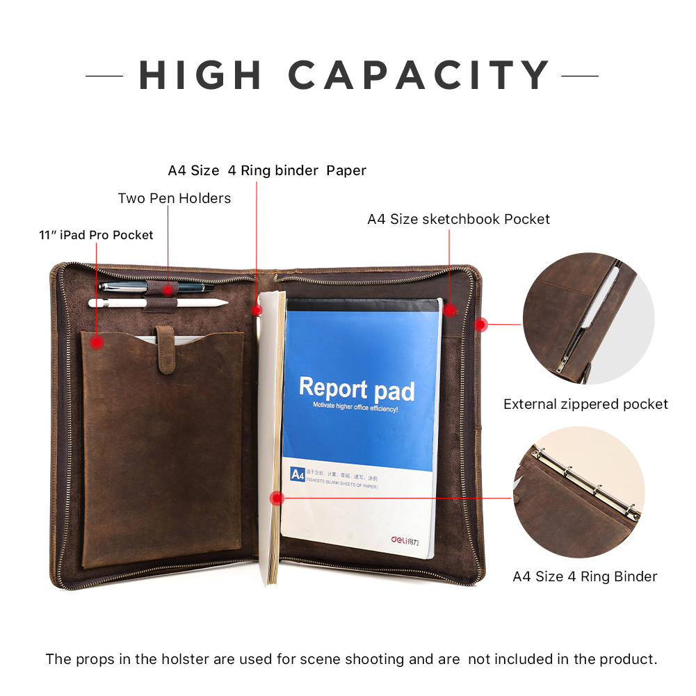Luxury Retro A4 Cowhide Busine - Binder A4 Lever recensie en prijs