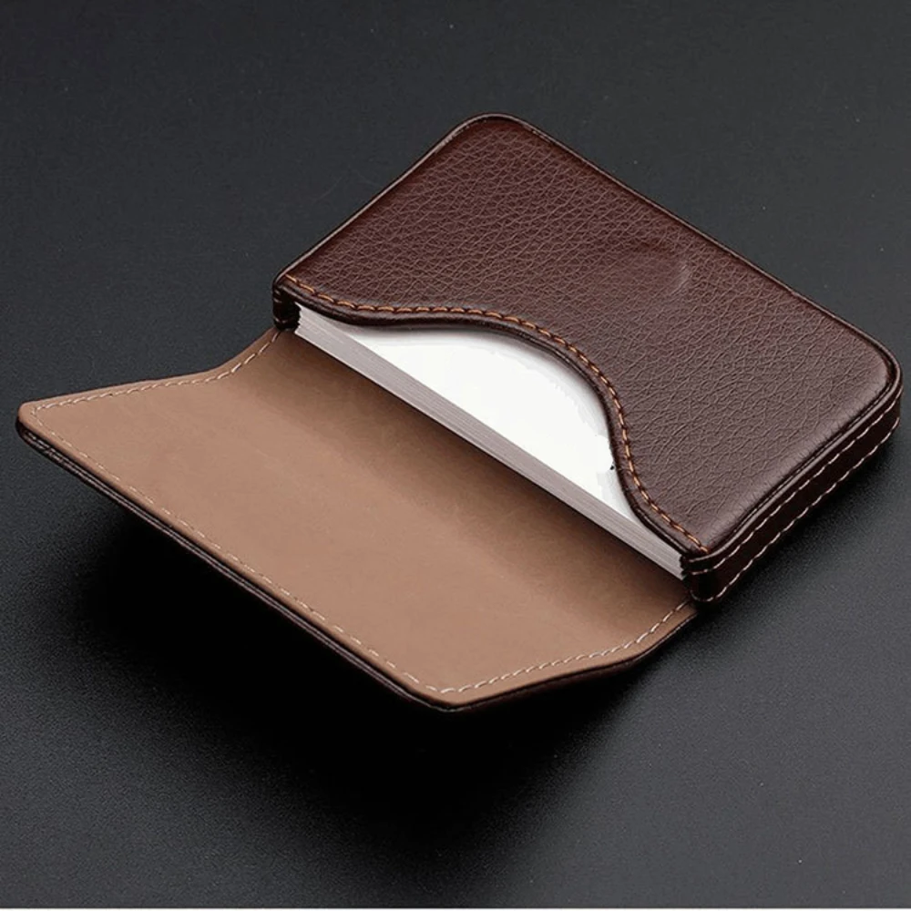 Sized Stitched PU Leather Cred - Index Card Holder recensie en prijs