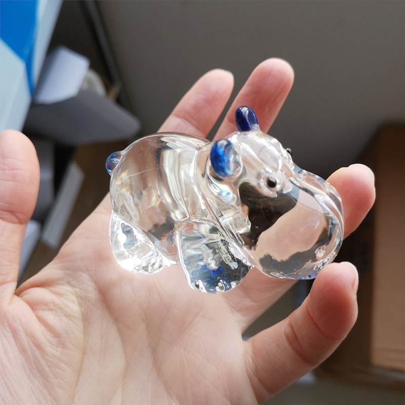 1PC Crystal Hippo Figurine Col - Paper Weight Crystal recensie en prijs