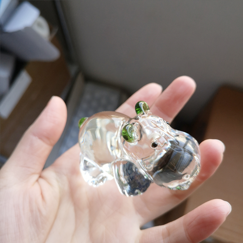 1PC Crystal Hippo Figurine Col - Paper Weight Crystal recensie en prijs