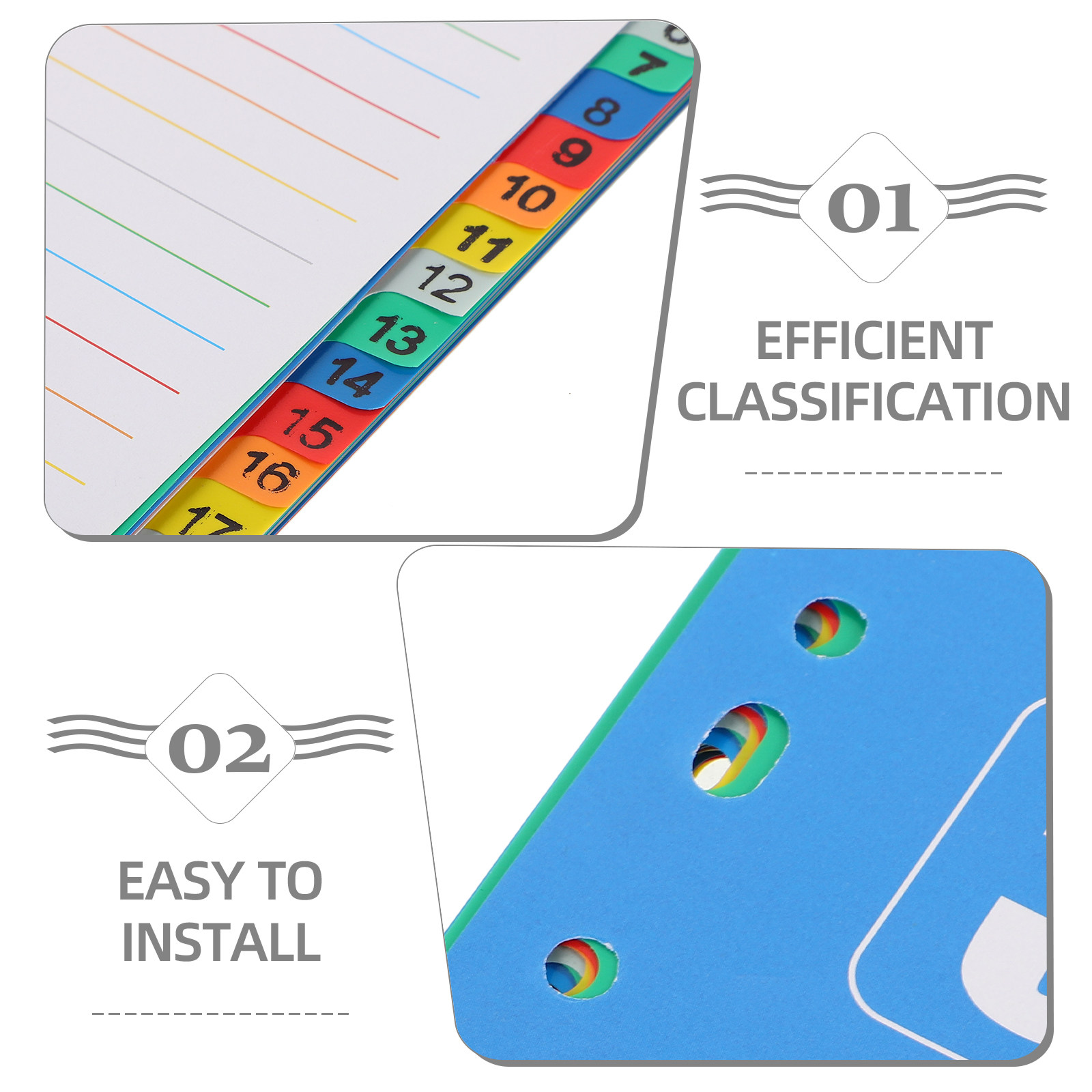 1Set A4 11-Hole PP Index Divid - Tab Divider A4 recensie en prijs