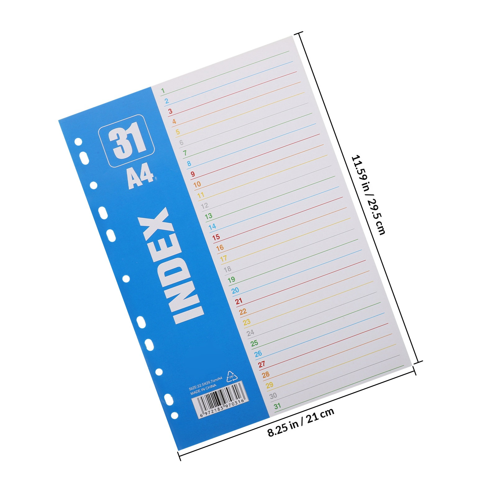 1Set A4 11-Hole PP Index Divid - Tab Divider A4 recensie en prijs