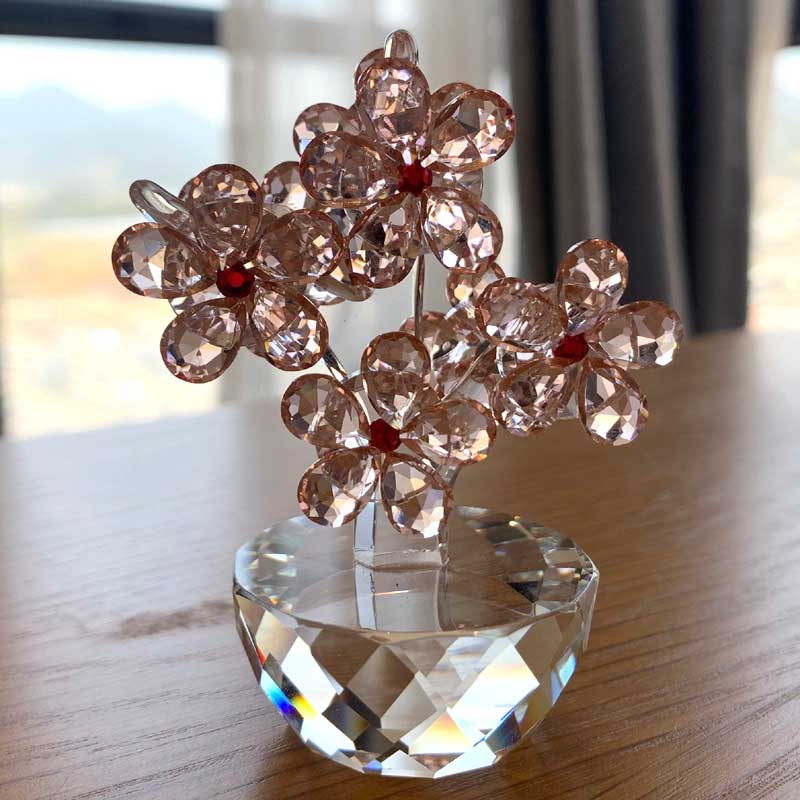 K9 Crystal Plum Flower Figurin - Paper Weight Crystal recensie en prijs