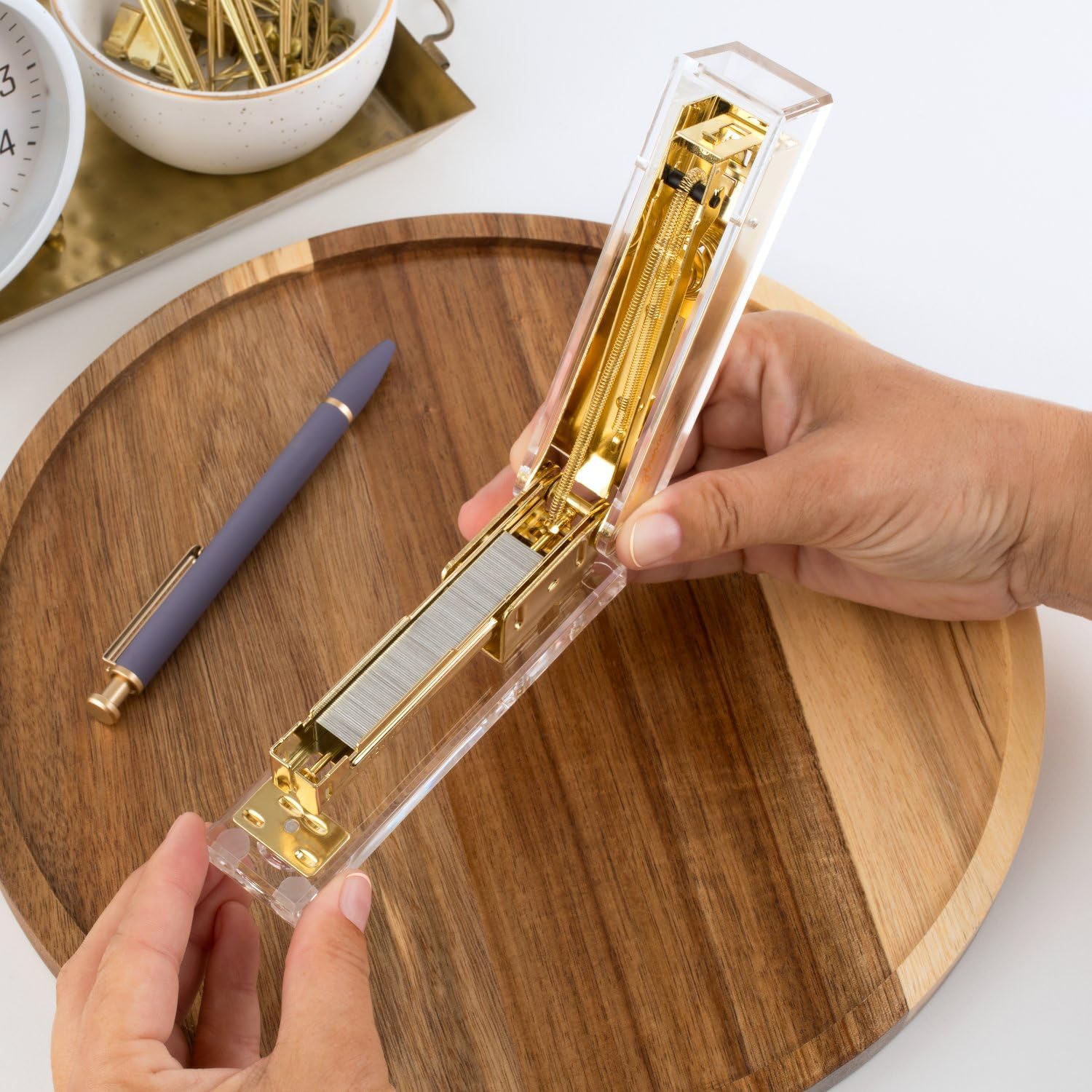 Compact Acrylic Gold Stapler,  - Stapler Half Strip recensie en prijs