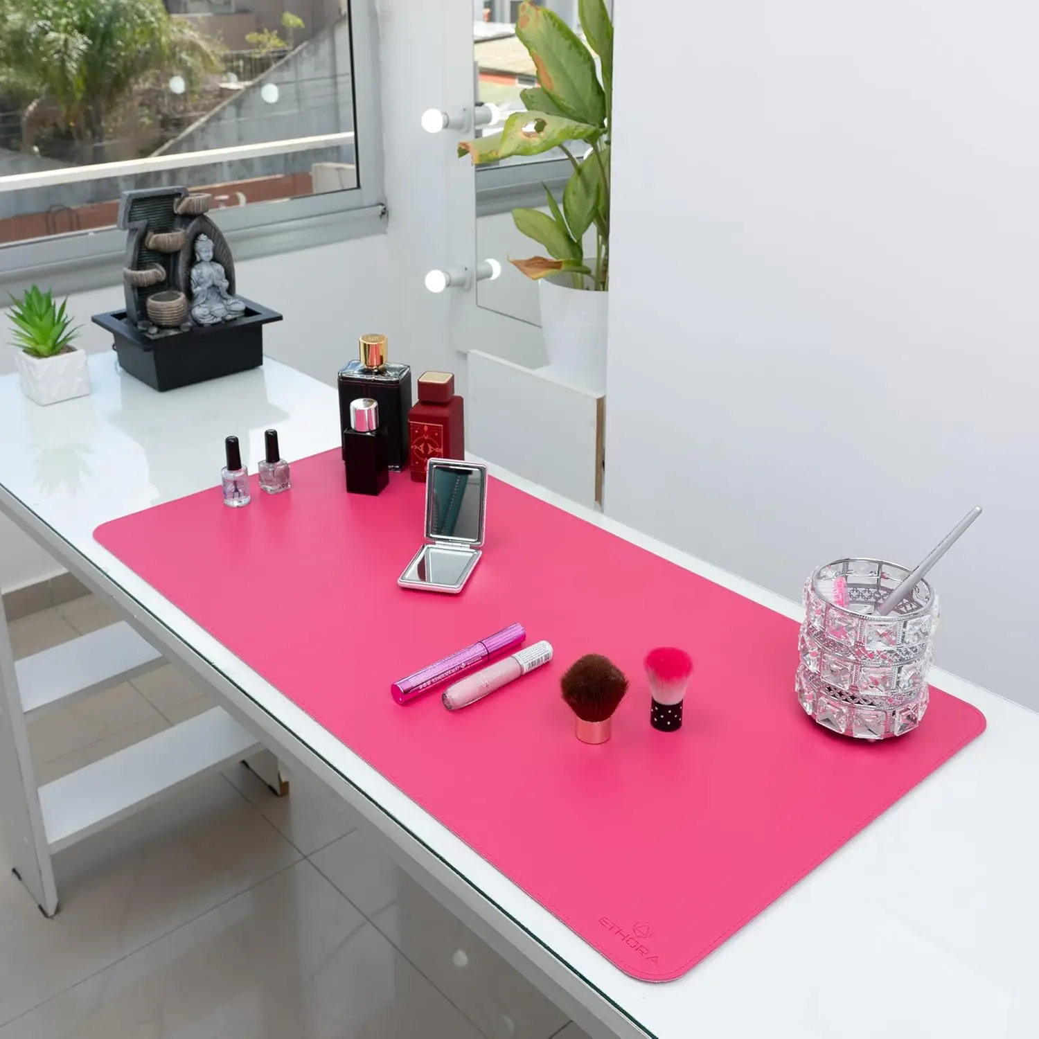 Desk Mat with Non-Slip Suede B - Leather Desk Pad recensie en prijs