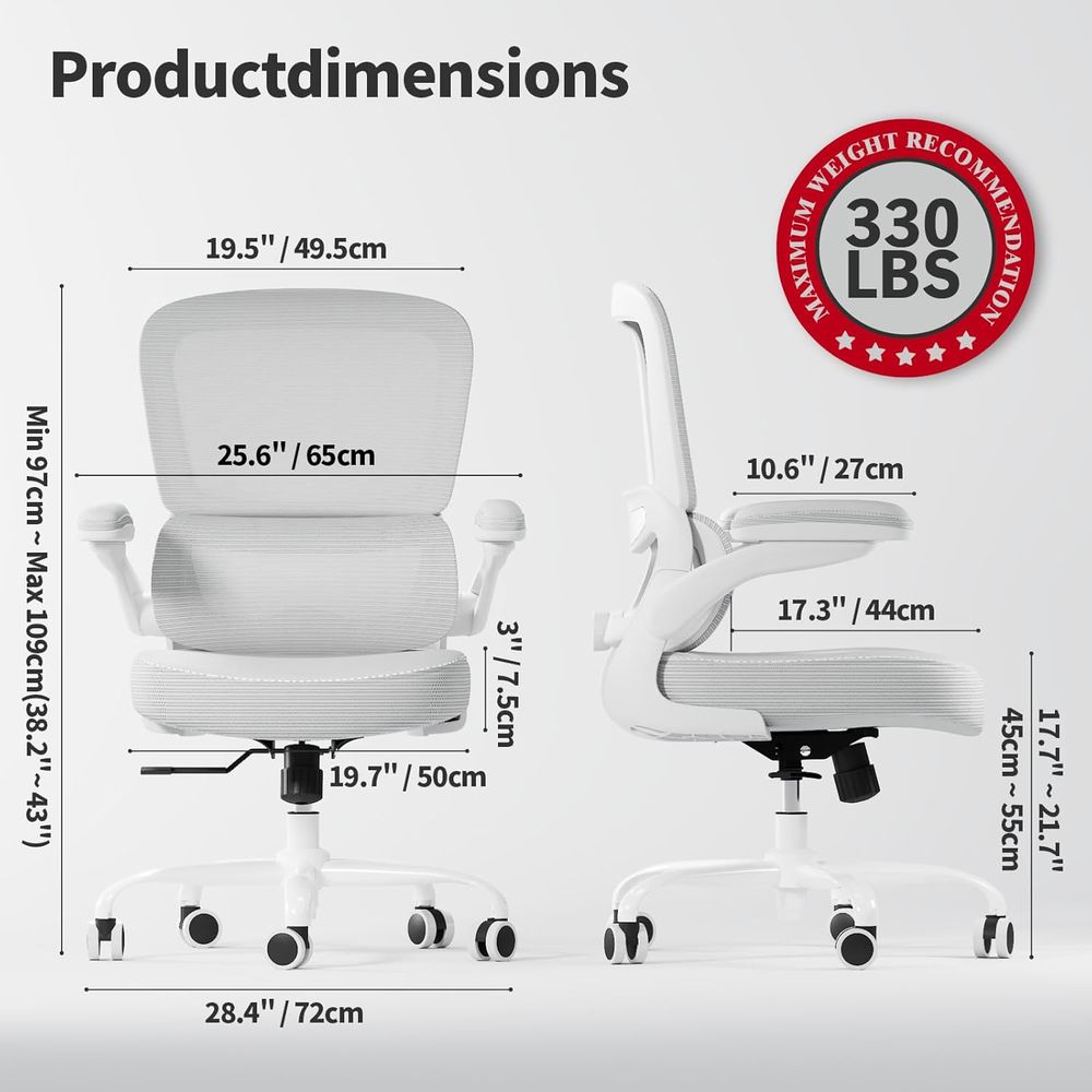 Ergonomic Desk Chair with Adju - Leather Desk Pad recensie en prijs