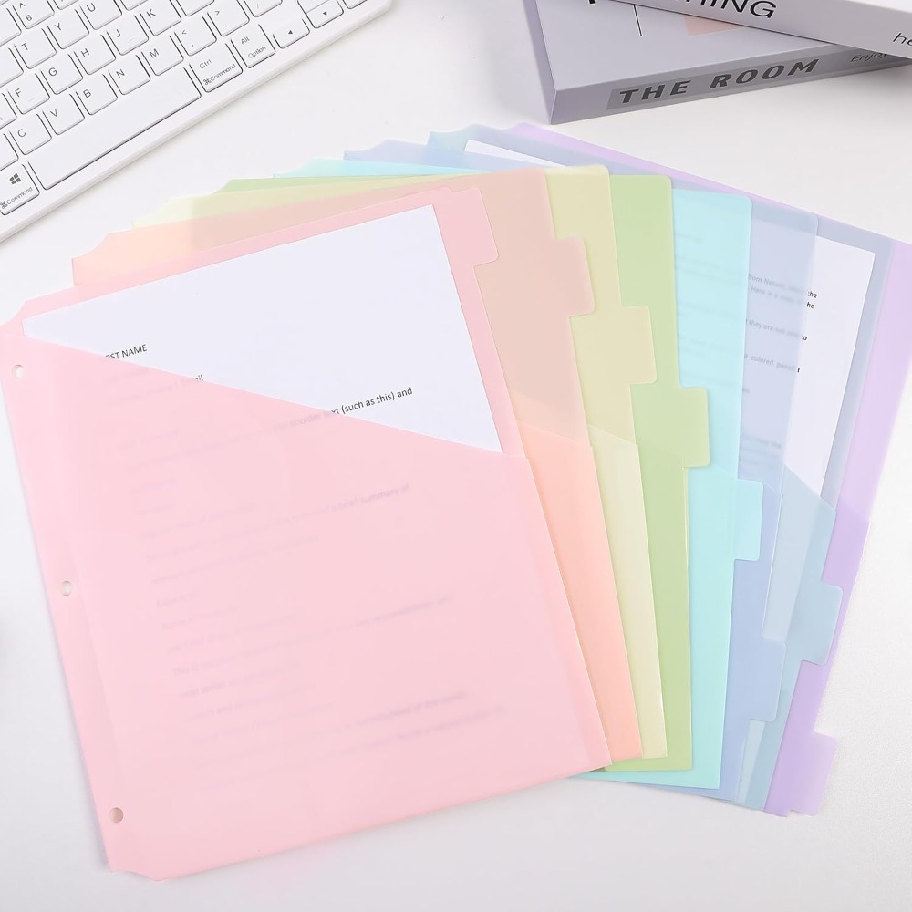 8 pcs A4 Pastel Binder Divider - Tab Divider A4 recensie en prijs