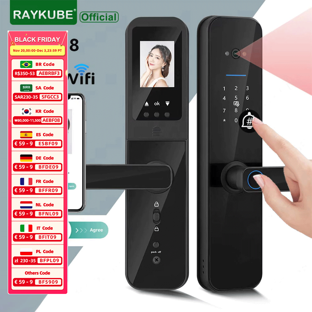 RAYKUBE F008 Tuya Wifi peephol - Letter Opener Brass recensie en prijs