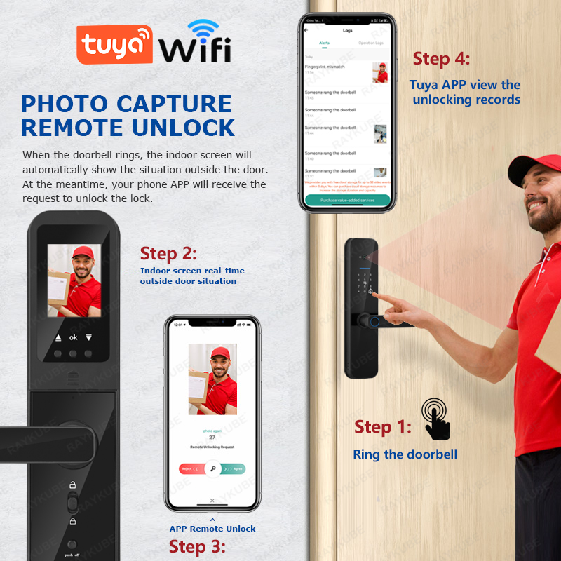 RAYKUBE F008 Tuya Wifi peephol - Letter Opener Brass recensie en prijs