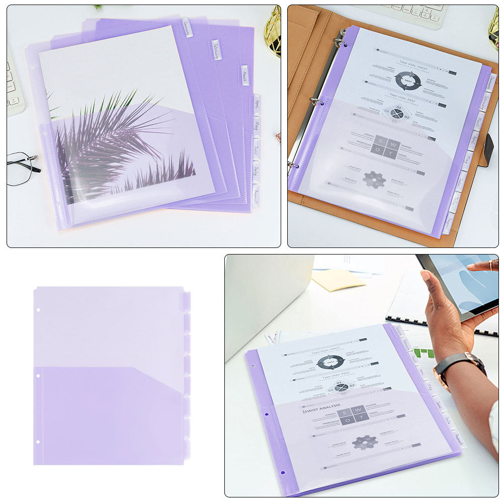 2Sets Binder Pockets Dividers  - Tab Divider A4 recensie en prijs