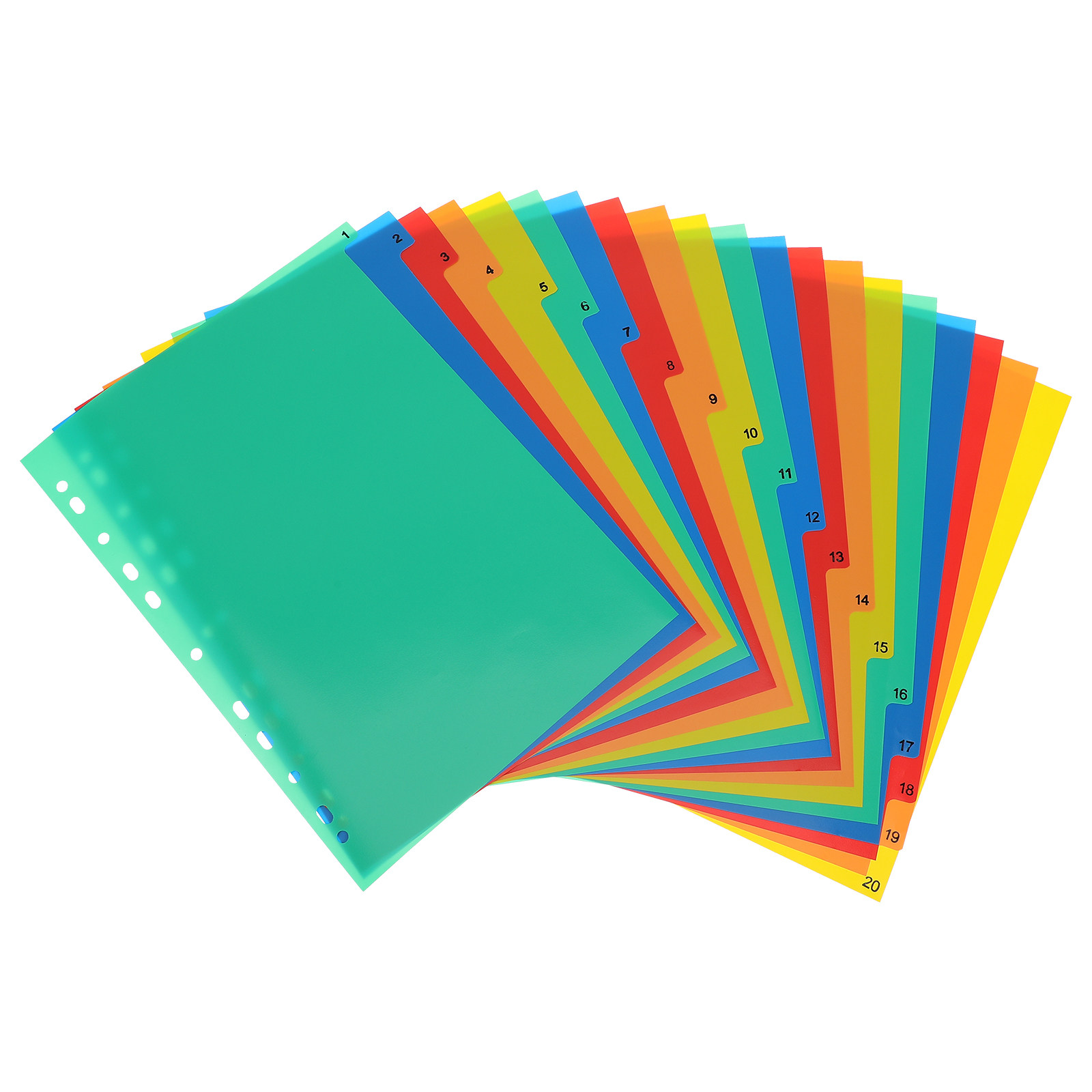 20 Pages A4 Colorful Plastic B - Tab Divider A4 recensie en prijs