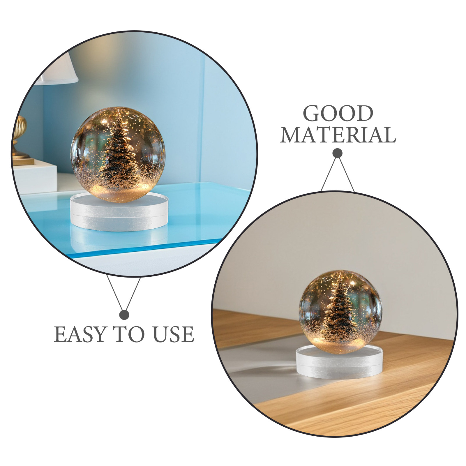 2Pcs Transparent Crystal Round - Paper Weight Crystal recensie en prijs