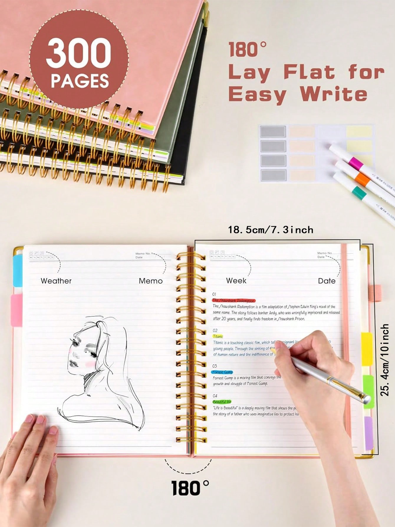 1PC Hardcover Spiral Notebook  - Tab Divider A4 recensie en prijs