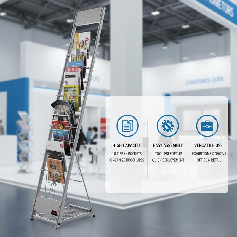 Brochure Display Rack, 10 Pock - Magazine Holder Rack recensie en prijs