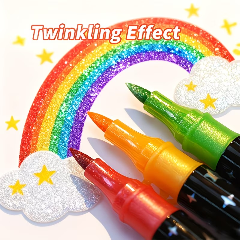 24 Colors Double Head Glitter  - Correction Pen Fine recensie en prijs