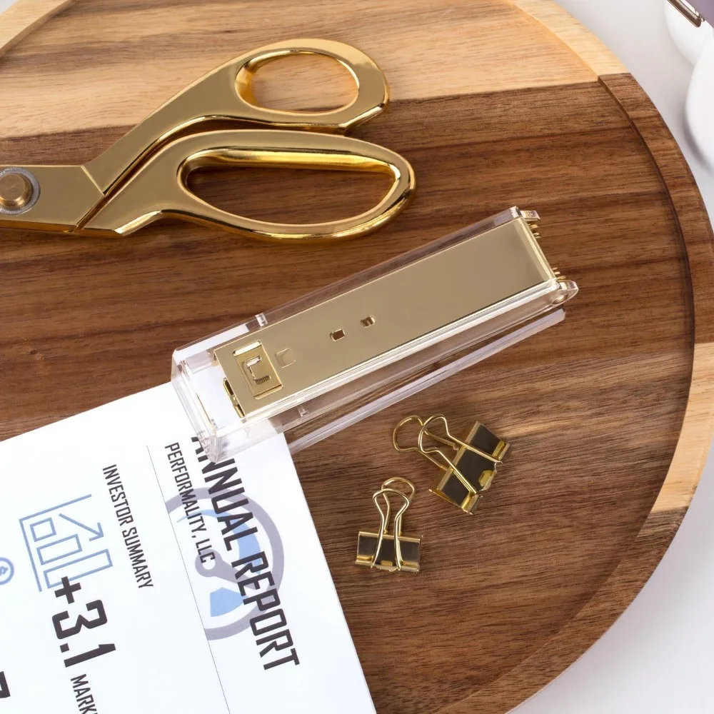Compact Clear Acrylic Gold Sta - Stapler Half Strip recensie en prijs