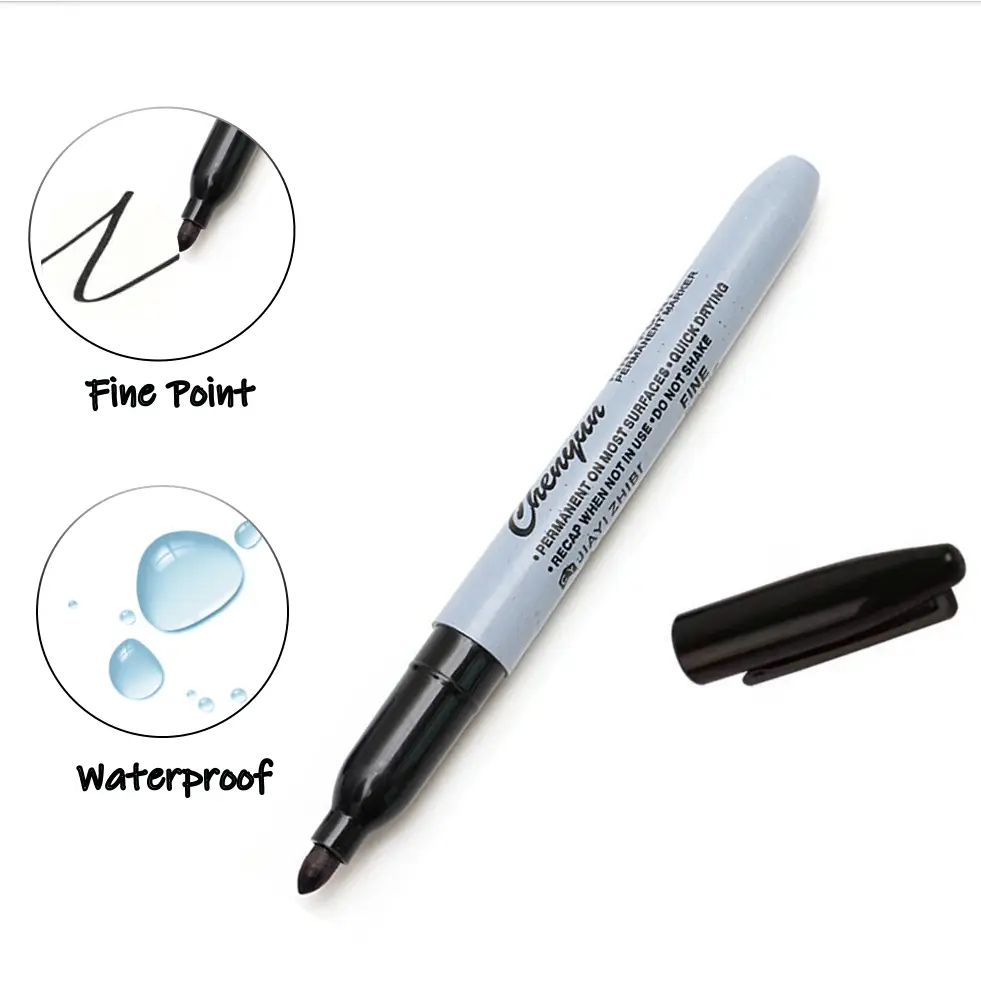 12pcs Black Permanent Marker P - Correction Pen Fine recensie en prijs