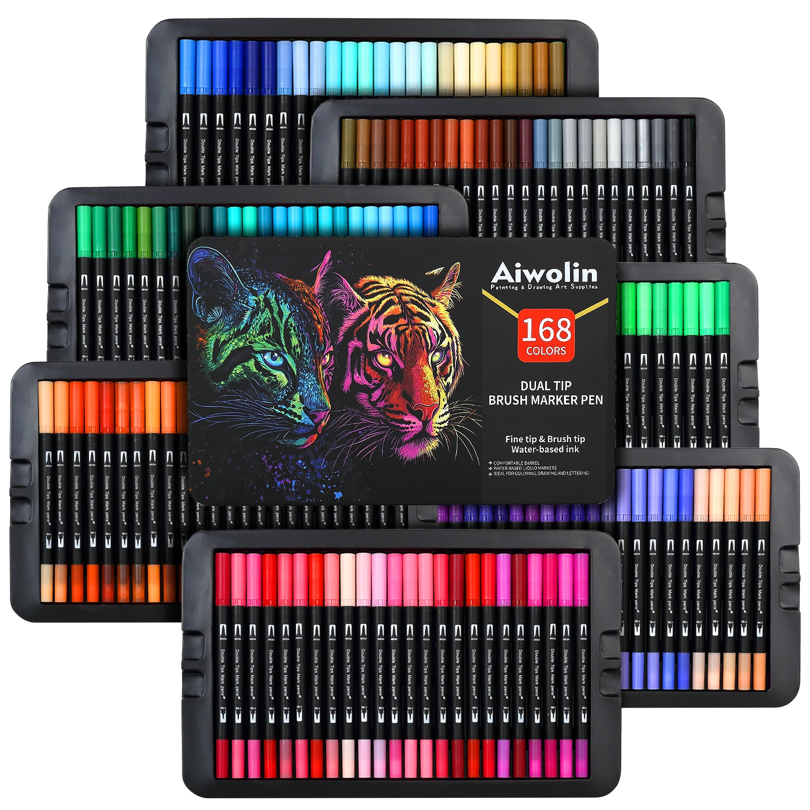Dual Brush Marker Pens, 168 Co - Correction Pen Fine recensie en prijs